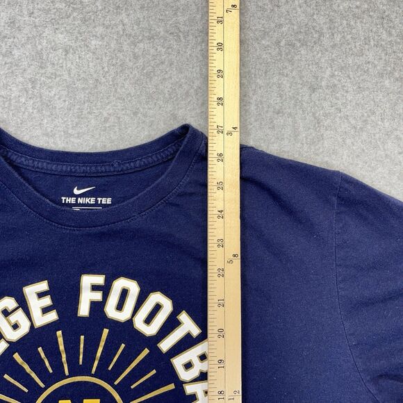 Nike Notre Dame Football T-Shirt Mens Large L Blue Fightin Irish Playoffs Swoosh - Picture 6 of 6